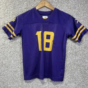 Minnesota Vikings Jersey Boys Small Purple NFL Justin Jefferson 18 Team Apparel